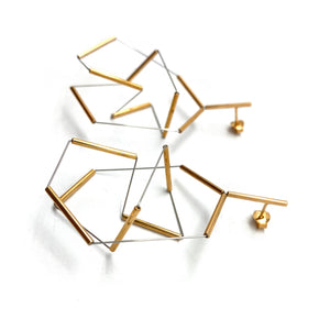 3D Geometric Earrings-Earrings-Yoko Takirai-Pistachios