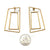 3D Trapezoid Earrings - Gold-Earrings-Yoko Takirai-Pistachios