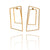 3D Trapezoid Earrings - Gold-Earrings-Yoko Takirai-Pistachios