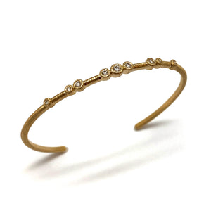 9 Bezel Diamond Cuff-Bracelets-Yasuko Azuma-Pistachios