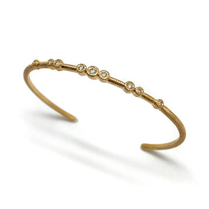 9 Bezel Diamond Cuff-Bracelets-Yasuko Azuma-Pistachios