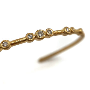 9 Bezel Diamond Cuff-Bracelets-Yasuko Azuma-Pistachios
