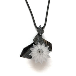 Acrylic Bloom Geometric Necklace-Necklaces-Nicole Schuster-Pistachios