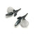 Acrylic and Silver Floral Drop Earrings-Earrings-Nicole Schuster-Pistachios