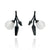 Acrylic and Silver Floral Drop Earrings-Earrings-Nicole Schuster-Pistachios