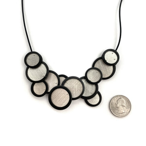 Adjustable Sterling Silver Bubble Necklace-Necklaces-Malgosia Kalinska-Pistachios