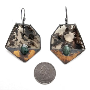 Agate Geometric Earrings-Earrings-Danielle Cadef-Pistachios