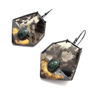 Agate Geometric Earrings-Earrings-Danielle Cadef-Pistachios