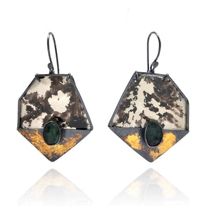 Agate Geometric Earrings-Earrings-Danielle Cadef-Pistachios