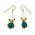 Amazonite and Diamond Drop Earrings-Earrings-Liaung-Chung Yen-Pistachios