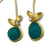 Amazonite and Diamond Drop Earrings-Earrings-Liaung-Chung Yen-Pistachios