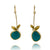 Amazonite and Diamond Drop Earrings-Earrings-Liaung-Chung Yen-Pistachios