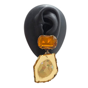 Amber Acrylic Earrings-Earrings-Nikki Couppee-Pistachios