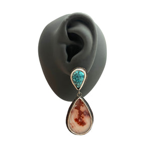 American Turquoise Earrings-Earrings-Lori Francescutti-Pistachios