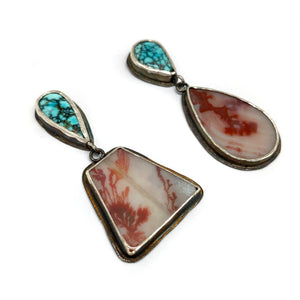 American Turquoise Earrings-Earrings-Lori Francescutti-Pistachios