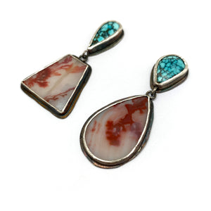 American Turquoise Earrings-Earrings-Lori Francescutti-Pistachios