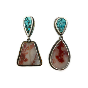 American Turquoise Earrings-Earrings-Lori Francescutti-Pistachios