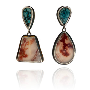American Turquoise Earrings-Earrings-Lori Francescutti-Pistachios