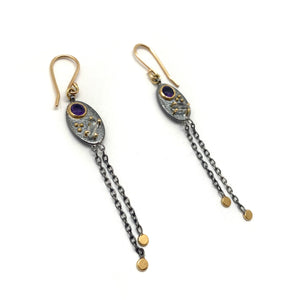 Amethyst Dangling Earrings-Earrings-Joanna Gollberg-Pistachios