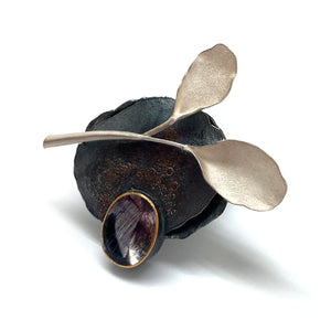 Amethyst and Quartz Statement Ring-Rings-Liaung-Chung Yen-Pistachios