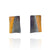 Angled Black and Gold Striped Rectangle Studs-Earrings-Stella Deligianni-Pistachios