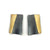 Angled Black and Gold Striped Rectangle Studs-Earrings-Stella Deligianni-Pistachios
