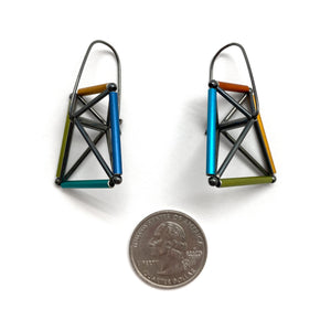 Angular Anodized Earrings-Earrings-Emilie Pritchard-Pistachios