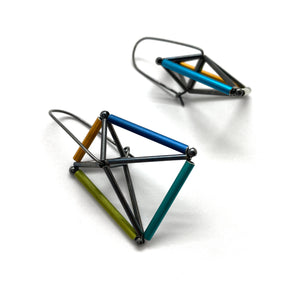 Angular Anodized Earrings-Earrings-Emilie Pritchard-Pistachios