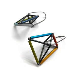 Angular Anodized Earrings-Earrings-Emilie Pritchard-Pistachios