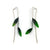 Angular Green Leaf Earrings-Earrings-Marcin Tyminski-Pistachios