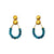 Apatite and Gold Earrings-Earrings-Bernd Wolf-Pistachios