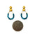 Apatite and Gold Earrings-Earrings-Bernd Wolf-Pistachios