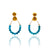 Apatite and Gold Earrings-Earrings-Bernd Wolf-Pistachios