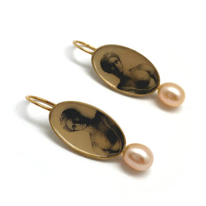 Aphrodite Pearl Earrings-Earrings-Anna Bankuti-Pistachios