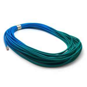 Aqua and Lime Coil Necklace-Necklaces-Gilly Langton-Pistachios