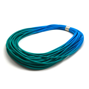 Aqua and Lime Coil Necklace-Necklaces-Gilly Langton-Pistachios