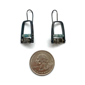 Aquamarine and Herkimer Earrings-Earrings-Ashka Dymel-Pistachios