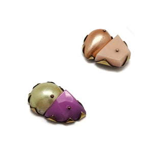 Asymmetric Acrylic Studs-Earrings-Nikki Couppee-Pistachios