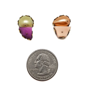 Asymmetric Acrylic Studs-Earrings-Nikki Couppee-Pistachios