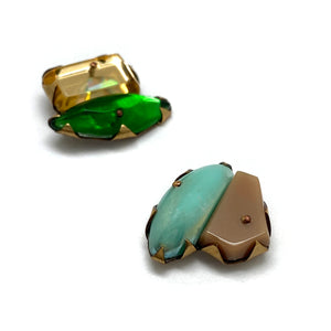 Asymmetric Acrylic Studs-Earrings-Nikki Couppee-Pistachios