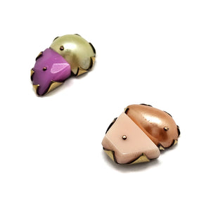 Asymmetric Acrylic Studs-Earrings-Nikki Couppee-Pistachios