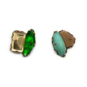 Asymmetric Acrylic Studs-Earrings-Nikki Couppee-Pistachios