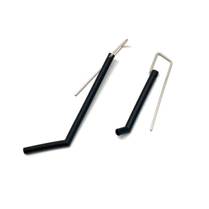 Asymmetric Angle Earrings-Earrings-Joanne Grimonprez-Pistachios