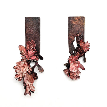 Asymmetric Coral Earrings