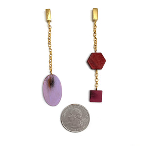 Asymmetric Geometric Drop Earrings-Earrings-Cristina Zani-Pistachios