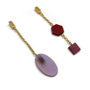 Asymmetric Geometric Drop Earrings-Earrings-Cristina Zani-Pistachios