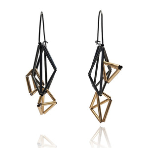 Asymmetric Geometric Earrings-Earrings-Emilie Pritchard-Pistachios