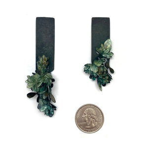 Asymmetric Green Earrings-Earrings-Hanna Liljenberg-Pistachios