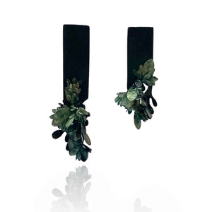 Asymmetric Green Earrings-Earrings-Hanna Liljenberg-Pistachios