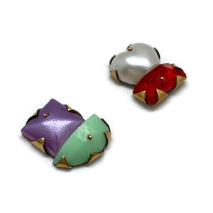 Asymmetric Multicolor Studs-Earrings-Nikki Couppee-Pistachios